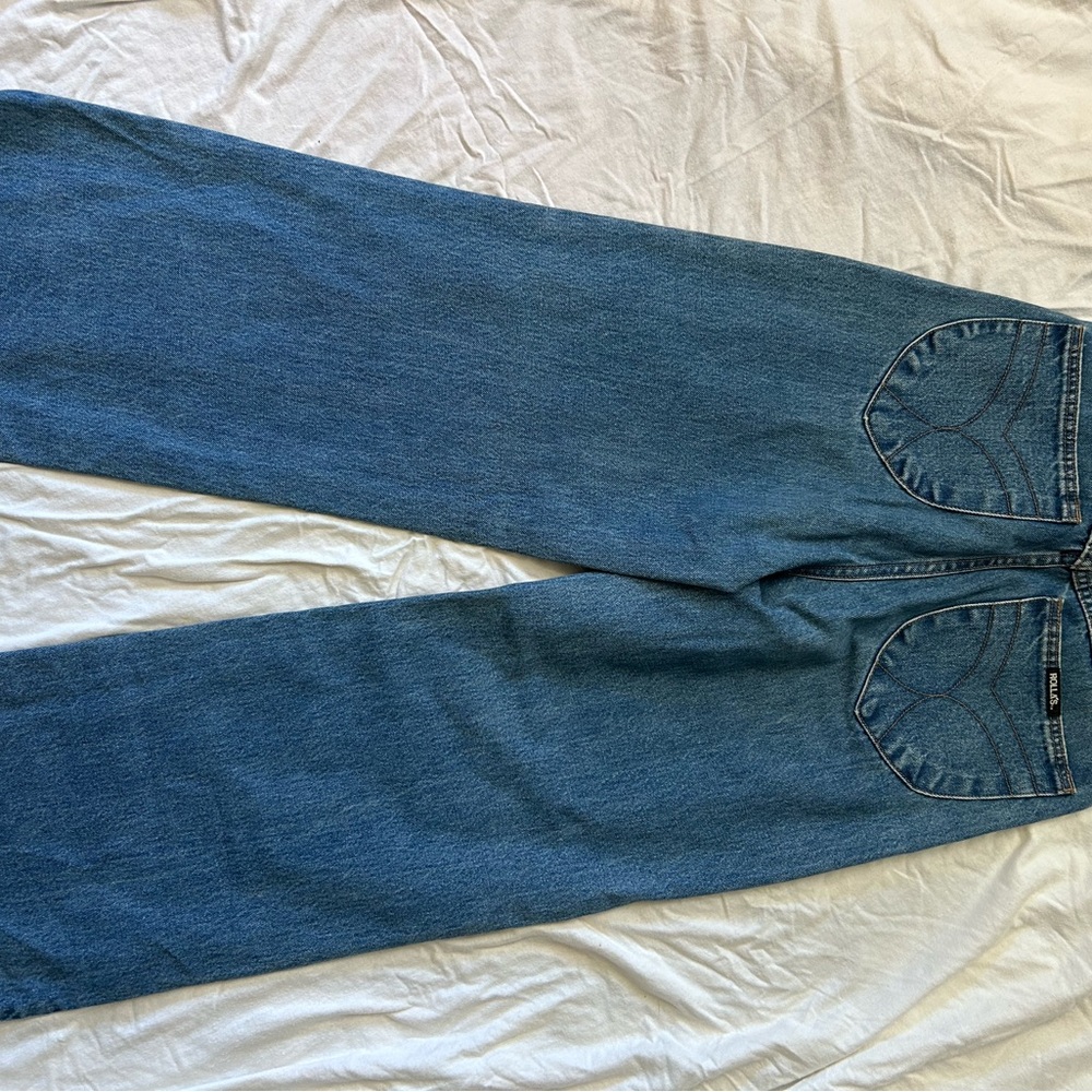 ROLLA'S Men's Straight Blue Jeans - Picture 2 of 5